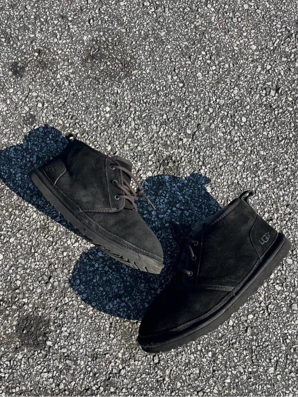 UGG Men’s Black Suede Chukka Boots - Lace-Up Comfort